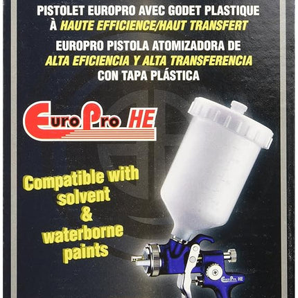 Astro EUROHE103 EuroPro High Efficiency/High Transfer Spray Gun with 1.3mm Nozzle and Plastic Cup