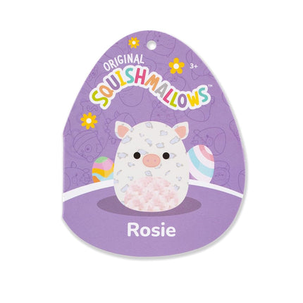 Squishmallows Original 12in Rosie The White Spotted Pig with Pink Swirl Belly – Official Jazwares Easter Plush (Medium-Sized)