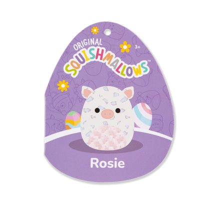 Squishmallows Original 12in Rosie The White Spotted Pig with Pink Swirl Belly – Official Jazwares Easter Plush (Medium-Sized)