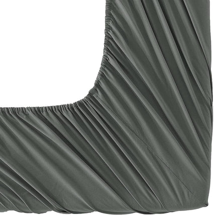 Elegant Comfort Luxurious Wrinkle Resistant 1500 Thread Count Egyptian Quality 1-Piece Fitted Sheet All Around Elastic -Deep Pocket- Ultra Soft Bottom Fitted Sheet, Twin/Twin XL, Gray