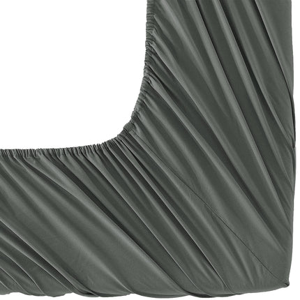 Elegant Comfort Luxurious Wrinkle Resistant 1500 Thread Count Egyptian Quality 1-Piece Fitted Sheet All Around Elastic -Deep Pocket- Ultra Soft Bottom Fitted Sheet, Twin/Twin XL, Gray