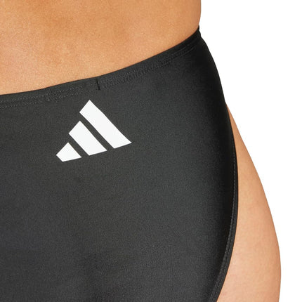 adidas Women's 3 Stripes V Back Bikini, Glossy Cyan/White, 18