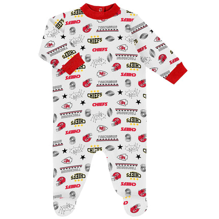 Gerber NFL Baby Boys' 3-Piece Bodysuit, Sleep 'n Play, & Cap Set, Kansas City Chiefs, 6-9 Months