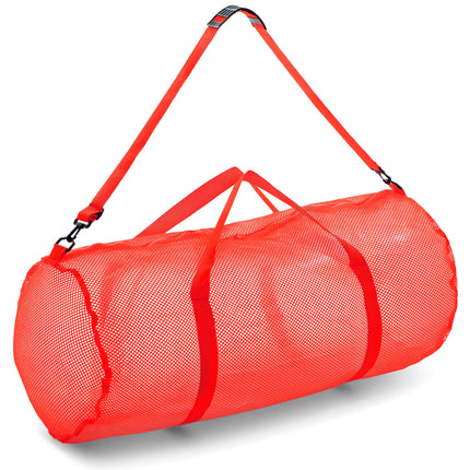 Champion Sports Mesh Duffle Bag with Zipper and Ad