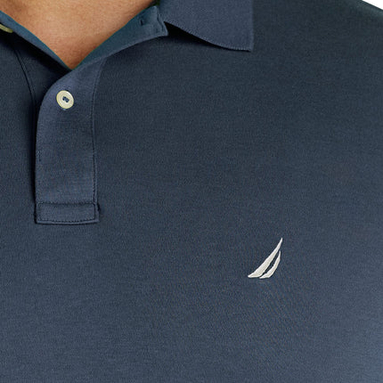 Polo clásico de manga corta de algodón suave para hombre Nautica, azul marino, grande alto
