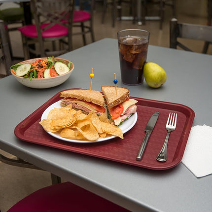 Carlisle CT121661 Caf� Standard Cafeteria/Fast Food Tray, 12" x 16", Burgundy (Pack of 24)