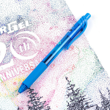 Pentel 0.7 mm Energel X Retractable Rollerball Pen - Sky Blue (Pack of 12)