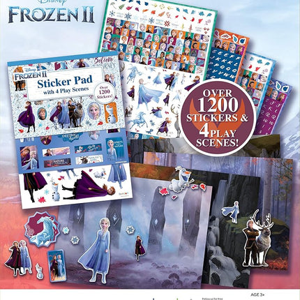 Disney Frozen 2 Sticker Pad with Play Scenes Including 1200 Stickers 46035 Bendon