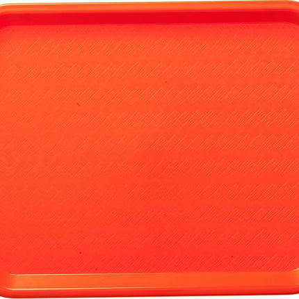 Carlisle FoodService Products CT101424 Bandeja de plástico estándar para cafetería/comida rápida, con certificación NSF, sin BPA, 14" de largo x 10" de ancho, naranja (paquete de 24)