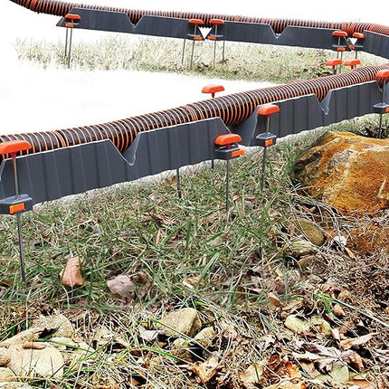 Camco Rhino Camper/RV Sewer Hose Support Kit - Supports Up to 20-Feet of RV Sewer Hose - Features Nesting Design for Easy RV Storage & Includes (6) 30” Section w/4 Stakes Each (43071)