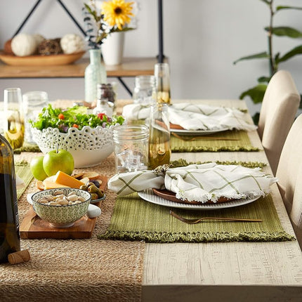 DII Tabletop Collection, Cotton, Olive Green, Placemat Set, 13x19