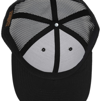 Yupoong Men's Single Trucker Hat, Black, One Size