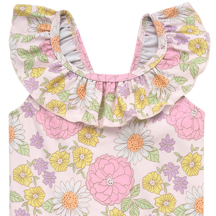 Maillot de bain une pièce Gerber pour bébé fille, motif floral rétro, 3-6 mois