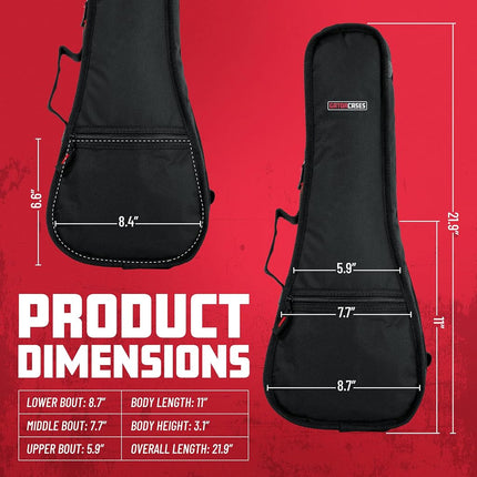 Gator Padded Gig Bag for Soprano and Concert Ukuleles