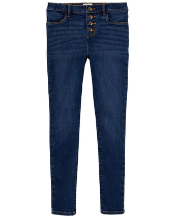 OshKosh B'Gosh Girls' Skinny Fit Jeans, Marine Blu