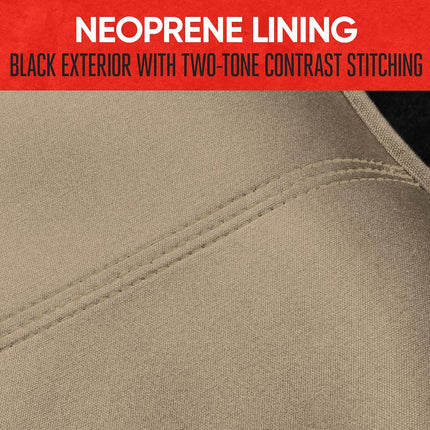 Motor Trend SpillGuard Waterproof Rear Bench Car Seat Cover, Black Stitching – Split Bench Rear Seat Protector with Neoprene Padding, Back Seat Cover for Kids & Dogs, Car Interior Covers