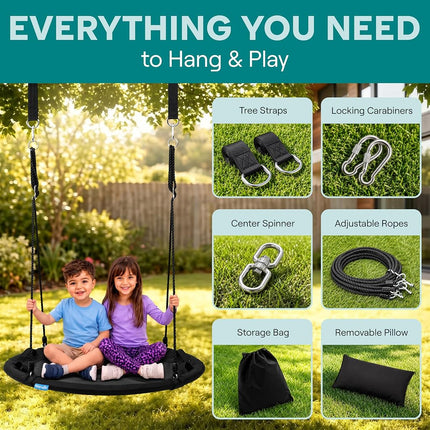 SereneLife Tree Swing for Kids, Outdoor Swing Seat, 700lb Capacity