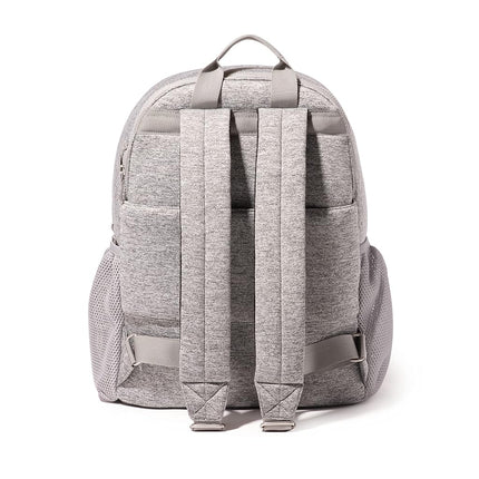 Baggallini On the Go Laptop Backpack, Heather Grey Neoprene, One Size