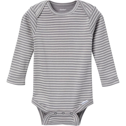 Gerber Unisex Baby Multi-pack Onesies Bodysuits (Short and Long Sleeve), Blue Plaid, 0-3 Months