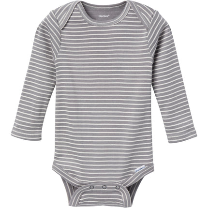 Gerber Unisex Baby Multi-pack Onesies Bodysuits (Short and Long Sleeve), Blue Plaid, 0-3 Months