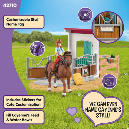 Schleich Horse Club - 25Pc Horsebox With Hannah & Cayenne - Kids 5+ | 42710