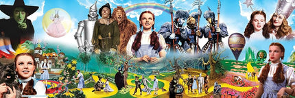 MasterPieces Puzzle Le Magicien d'Oz 1000 Pièces Panoramique - Œuvre d'Art Classique Sous Licence Officielle, Scène de la Cité d'Émeraude, Pièces de Qualité Supérieure à Coupe Aléatoire, Finition Mate à Exposée Collectionnable