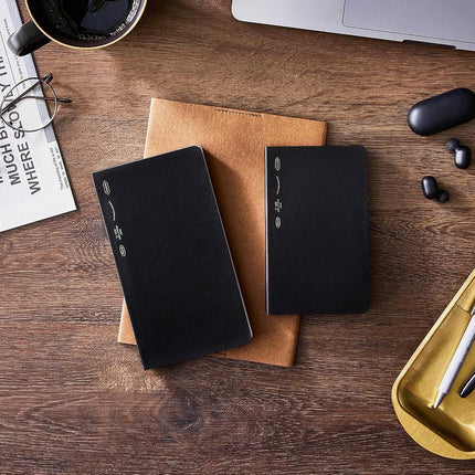 Nitoms SS1019 STALOGY Notebook, A6, Slim, Squared, 365 Days Notebook, Black
