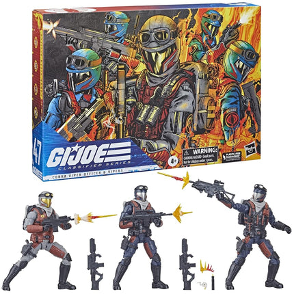 G.I. Joe Classified Series Cobra Viper Officer & Vipers Figures 47 Collectible Toys, Multiple Accessories 6-Inch-Scale, Custom Package Art