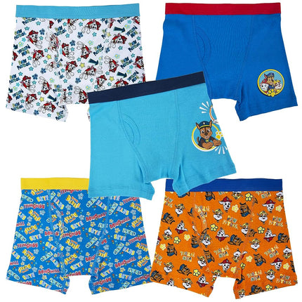 Nickelodeon Big Boy's Paw Patrol 5 Pack Boxer Brief Underwear, Paw Patrol Assorted Prints, 4