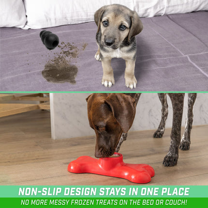 GoSports Pets PupsCream Parlor - Soporte antideslizante para helados y premios congelados para perros - Alternativa sin desorden a la alfombrilla para lamer, incluye 6 vasos y tapas reutilizables