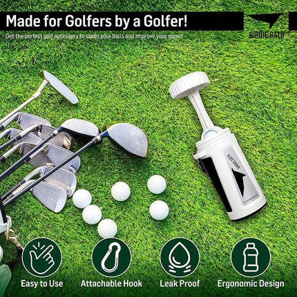 Birdie Bath Portable Golf Ball Cleaner - Ultimate Personal Golf Ball Washer