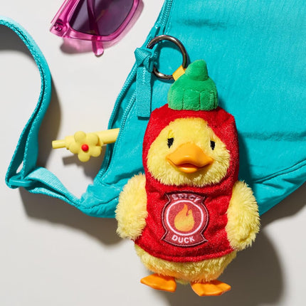 Just Play HAPPY HAUL Duckalooz Snack Quack Clip-On Plush Duck Assortment, Plush Duck Clip-On Blind Box Collectible Toy with Removable Costume, 13 cm Stuffed Toy, Short-Run Drop, Ages 8 and up
