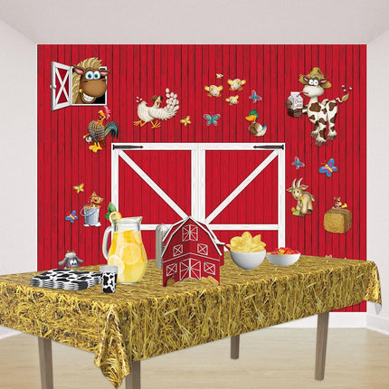 Beistle Red 52194, 3 Piece 3-D Barn Centerpieces, 10", Paper, Multicolored
