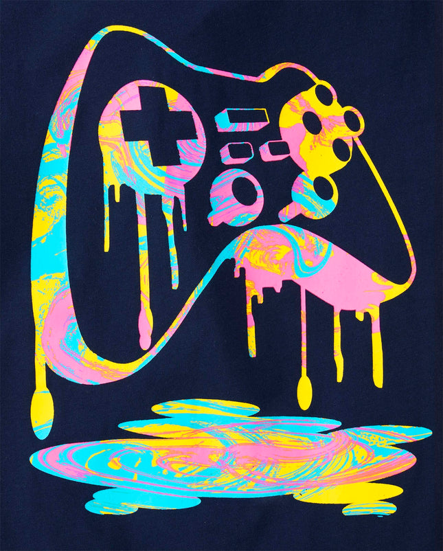 The Children's Place T-shirt graphique à manches courtes motif jeu vidéo pour garçons, C'est toujours l'heure de jouer, lot de 3, Très petit