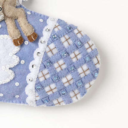 Bucilla 89245E Felt Applique Christmas Stocking Kit, Snowman's Winter, 18"