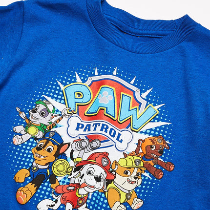 Nickelodeon Boys' Paw Patrol Pack of Three T-Shirts, Black/Royal/Light Blue, 4T