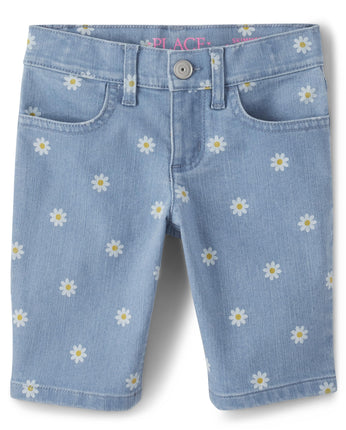 The Children's Place Girls' Denim Skimmer Shorts, 