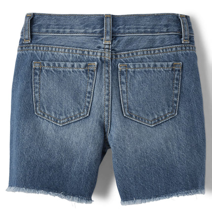 The Children's Place Girls' Denim Midi Shorts, Azalea Wash, 12