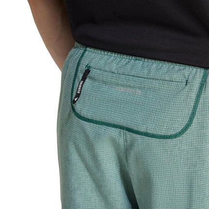 adidas Men's Own The Run Shorts, Green/White Mix, XL / 9L