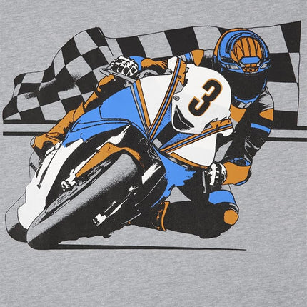 Lot de 3 t-shirts graphiques à manches courtes pour garçons The Children's Place, Motifs voitures de course/voiture de course/moto, XXL