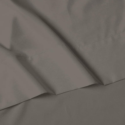 Elegant Comfort Count Egyptian Quality, Wrinkle Resistant Cool & Breathable, Easy Elastic Fitted, Microfiber, Grey, King