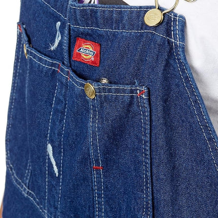 Dickies Men's Bib Smooth Straight Dungarees, Blue (Bleu Rnsd Ind/Blu), W30/L32 (Manufacturer Size: W30/L32)