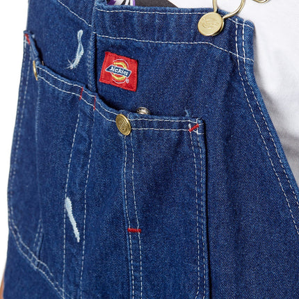 Dickies Men's Bib Smooth Straight Dungarees, Blue (Bleu Rnsd Ind/Blu), W30/L32 (Manufacturer Size: W30/L32)