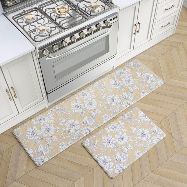 Laura Ashley - Anti-Fatigue Kitchen Mat, Iris Flor
