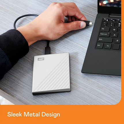 WD 6TB My Passport Ultra for Mac, portable external hard drive, USB-C, Mac Compatible, portable external storage, software with defense against ransomware, backup and password protection, Silver