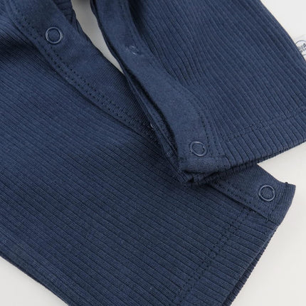 HonestBaby Conjunto de enterizo y gorro acanalado sin mangas de algodón orgánico para bebés niños y niñas, azul marino, 6-9 meses, azul marino (paquete de 2), 6-9 meses