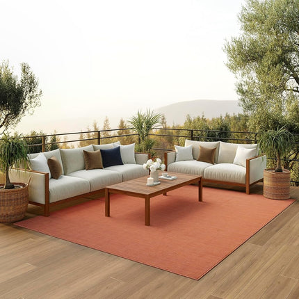 Nourison Positano 6' x 9' Terracotta Fabric Modern Area Rug (6' x 9')