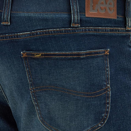 Lee Men's Big & Tall Extreme Motion Relaxed Straight Jean, Dark Convoy, 46W x 32L