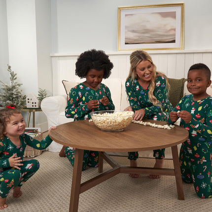 Gerber Baby Neutral Holiday Family Pajamas, Green, Large