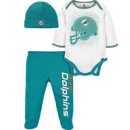 Gerber NFL Baby Boys' 3Pc Bodysuit, Footed Pant, &